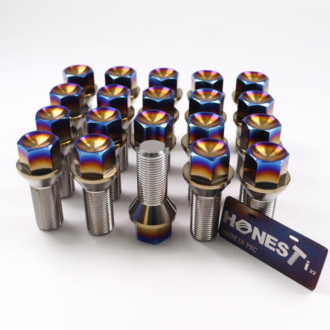 Grade 5 Titanium Wheel Lug bolts M14x1.5x35mm Cone Seat