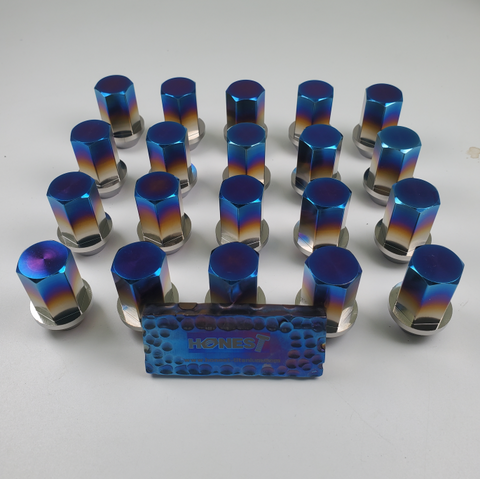 Grade 5 Titanium Lug Nuts, M12 x 1.5 x 35mm, Cone Seat , Close Ended For SMART, BUICK, MAZDA