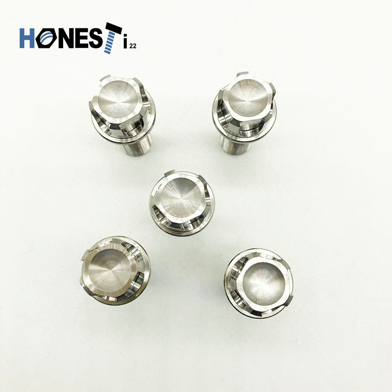 Grade 5 Titanium Locking Wheel Lug Bolt, M14 x 1.25 x 28mm, Cone Seat