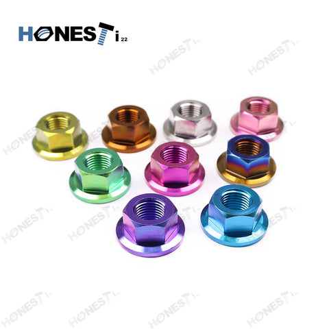 Grade 5 M8x1.25 Titanium flange nuts
