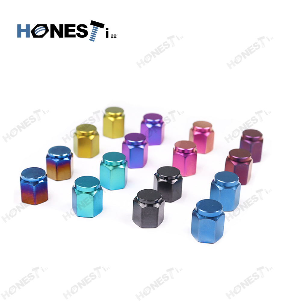 Grade 5 Ti-6Al4v Titanium valve stem caps Titanium dust caps 11mm (SET of 4pcs)