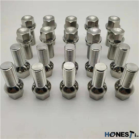 Aerospace Grade 5 M14x1.25x28MM Titanium Wheel lug bolts Ball seat R14