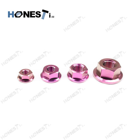 Grade 5 M10x1.25 Titanium flange nuts
