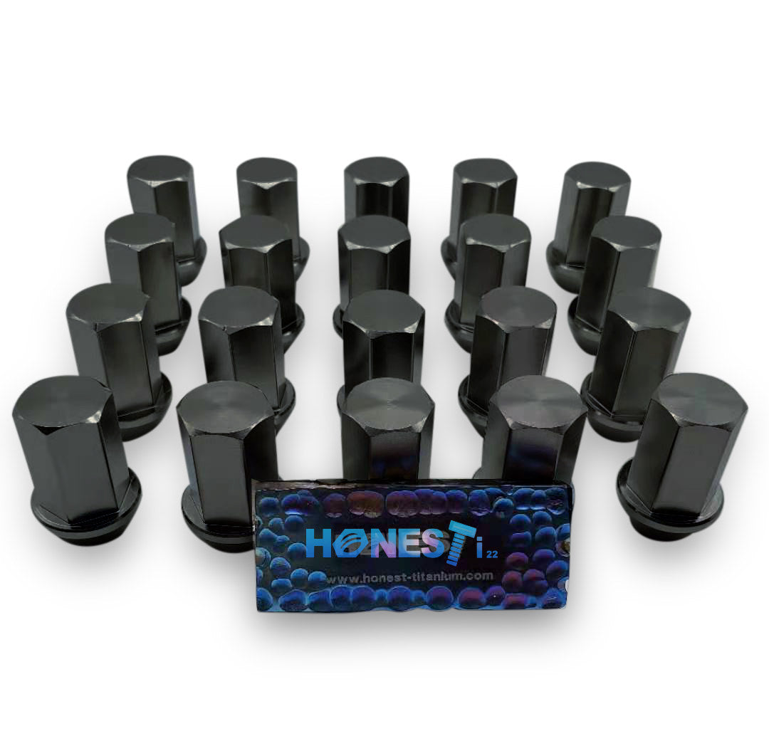 Grade 5 Titanium Lug Nuts, M12 x 1.5 x 35mm, Cone Seat , Close Ended For SMART, BUICK, MAZDA