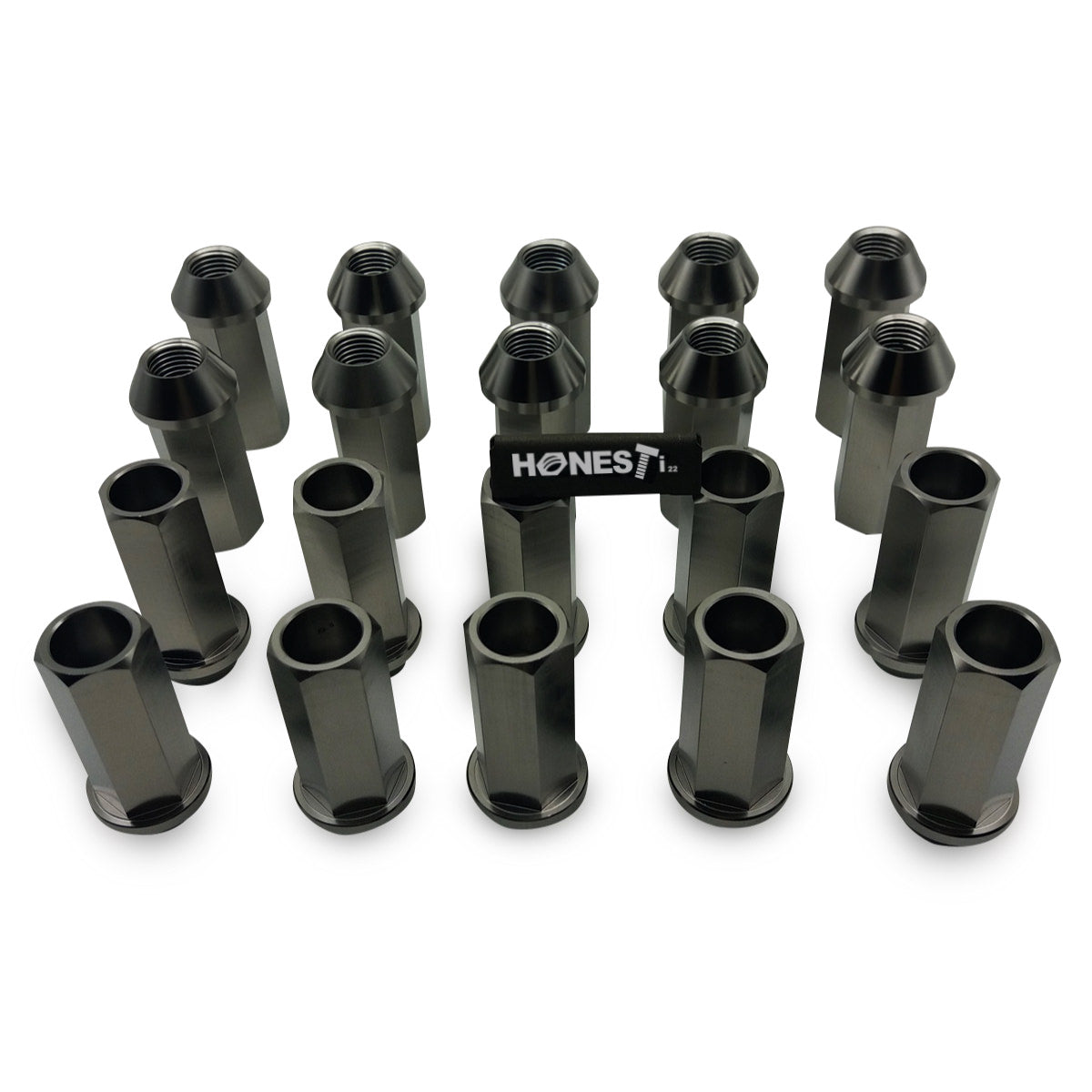 Gr5 Ti-6Al4v Titanium Lug Nuts M14x1.5x45mm Cone Seat, Open End for Toyota, LEXUS, KIA