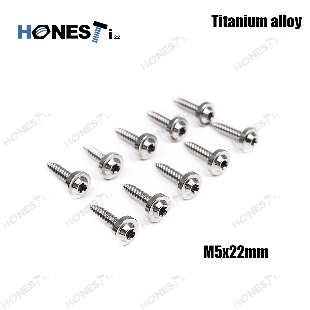 Gr5 High Strength Titanium Self Tapping Screws M5x18mm Pack of 10pcs used for Anything and Anywhere