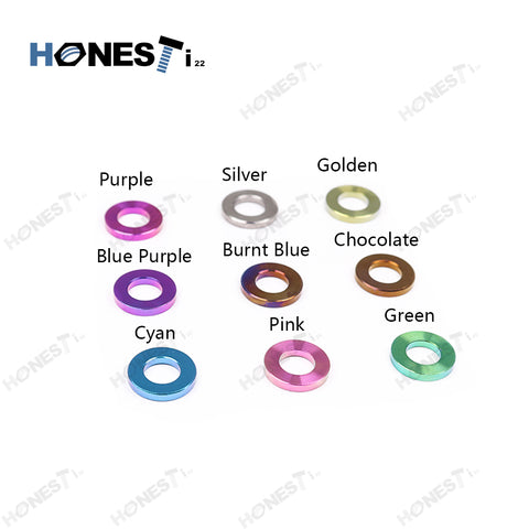 Grade 5 Ti-6Al4v Titanium flat washers M8 Pack of 10pcs