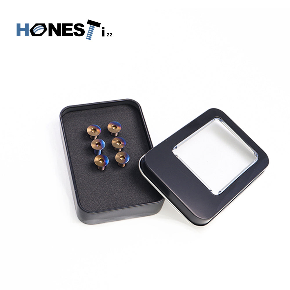 TITANIUM STEERING WHEEL SCREW M5x15mm, FIT ALL TYPE CARS  (SET OF 6)