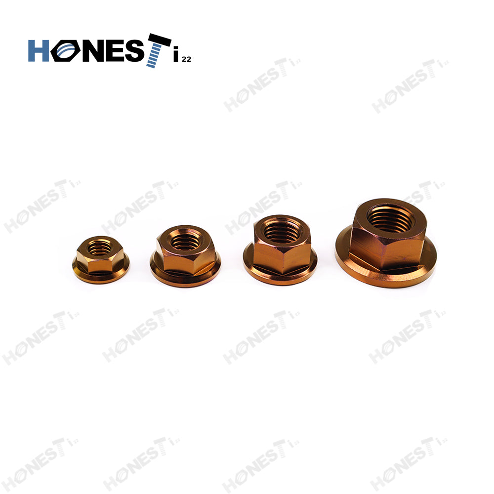 Grade 5 M12x1.25 Titanium flange nuts