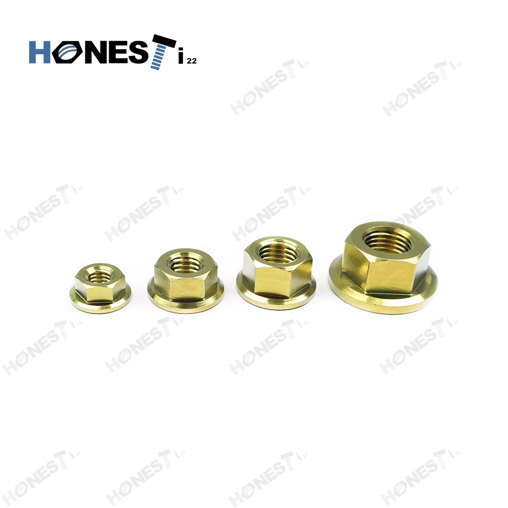 Grade 5 M10x1.25 Titanium flange nuts