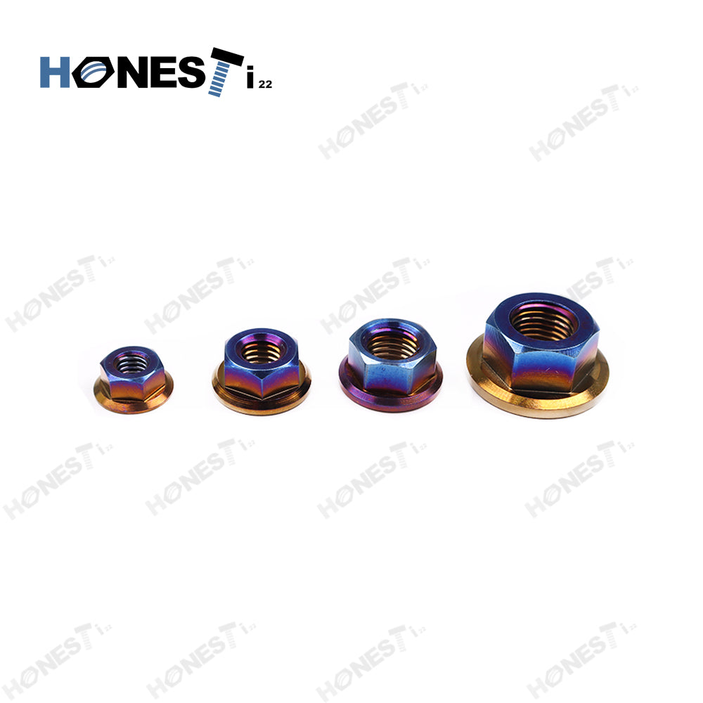 Grade 5 M12x1.25 Titanium flange nuts