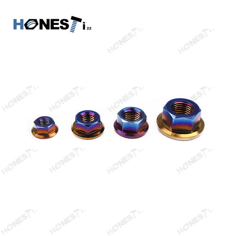 Grade 5 M10x1.25 Titanium flange nuts