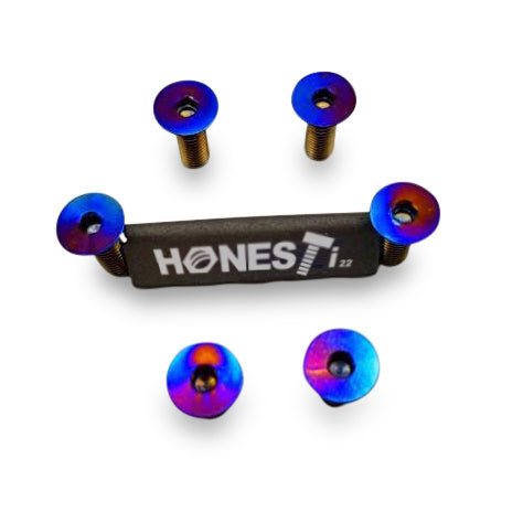 TITANIUM STEERING WHEEL SCREW M5x15mm, FIT ALL TYPE CARS  (SET OF 6)