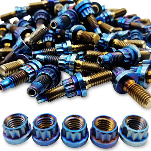 Grade 5 Titanium Exhaust Manifold Stud Kits, M10 x 1.25 x 56mm Honda/Acura K-series engines