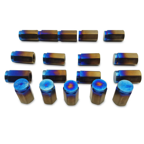 Grade 5 TITANIUM VALVE STEM CAPS DUST CAPS 19mm (SET OF 4PCS)